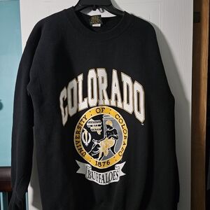 Vintage University of Colorado Black Sweatshirt L